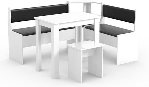 VCM Eckbank ESAL in Weiss für dein Esszimmer, B/H/T: 153 x 80 x 123 cm - Bild 1