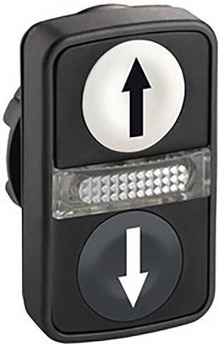 Schneider Electric ZB5AW7A1724 Doppeldrucktaster-Frontelement aus Kunststoff in Schwarz und Weiß - Bild 1