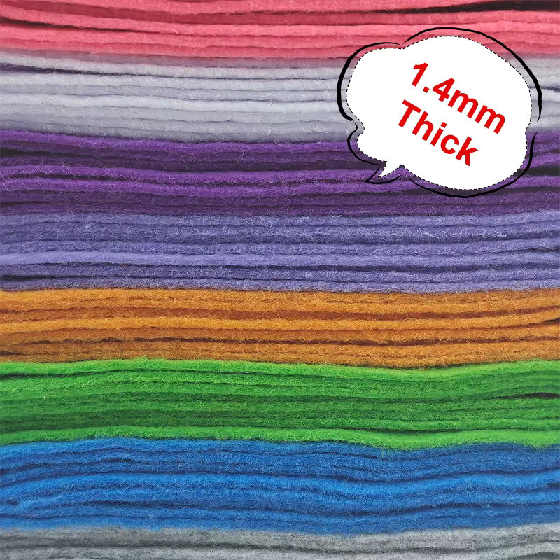 10er Filzset in Multicolour für DIY-Näharbeiten und Weihnachtsdekoration, B: 91 cm, H: 20 cm - Bild 2