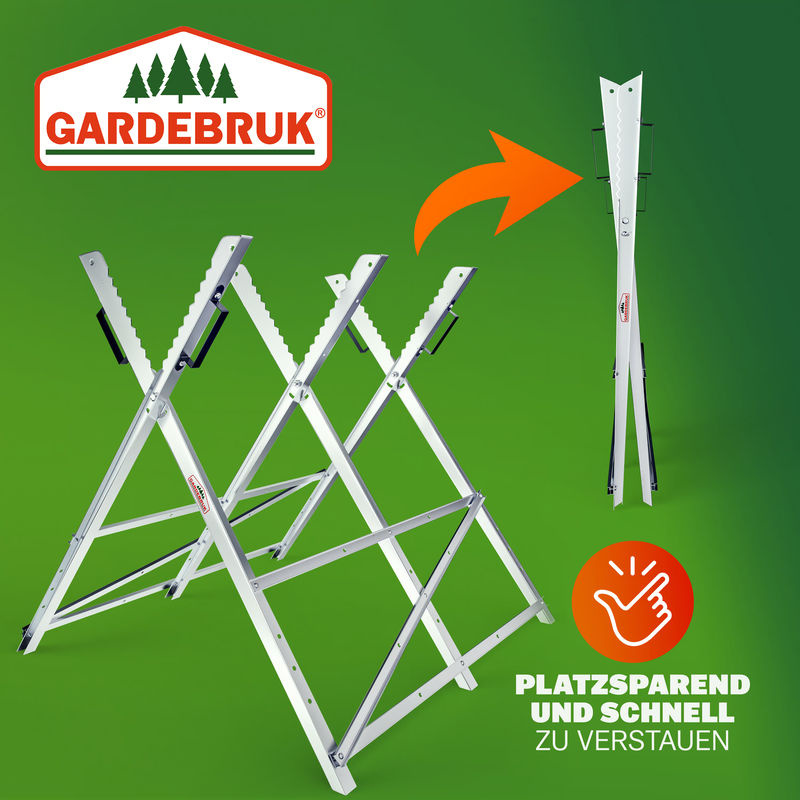 Verzinkter Holzsägebock aus Metall B/T/H: 83 x 81 x 88 cm - Bild 3