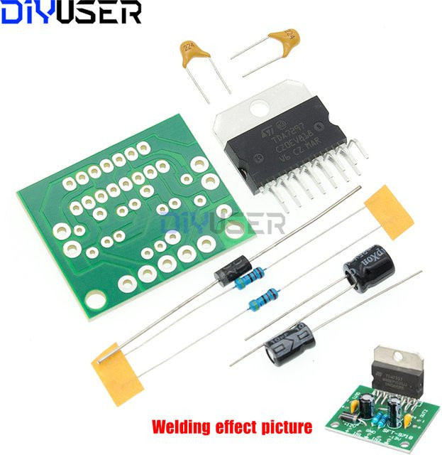 DIYUSER TDA7297 Verstärkerplatine Zweikanal-Audiomodul 15 W + 15 W für DC 12 V DIY-Soundsystemprojekte - Bild 1