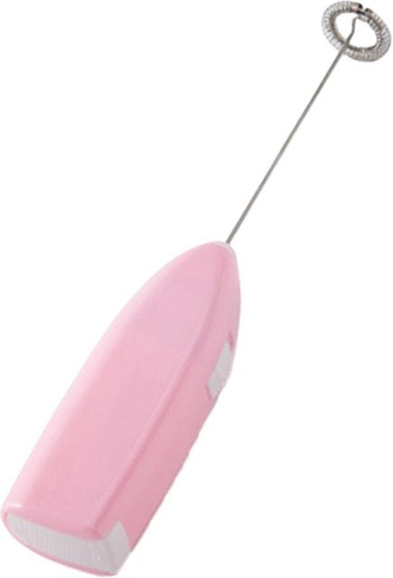 Elektrischer Handheld Milchaufschäumer Mixer aus Edelstahl von KTY in Rosa - Bild 1