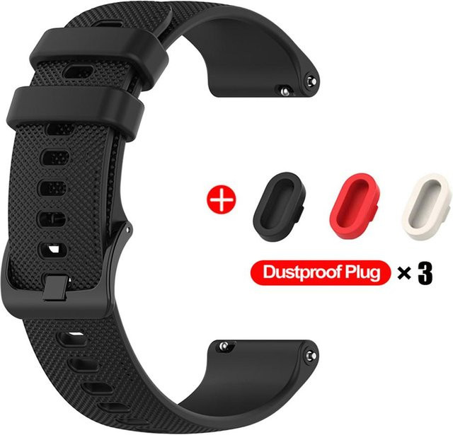 MY-CASE Uhrenarmband Silikon, Schwarz, Unisex - Bild 1