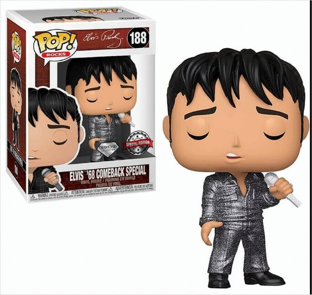Funko Elvis Presley 1968 Comeback Special Diamond Glitter Vinyl Figur - Bild 1