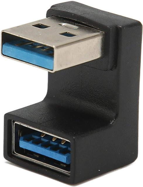 DIYelecs U-Form USB 3.1 Adapter USB-A Stecker auf USB-A Buchse für Hochgeschwindigkeits-Datenübertragung mit 10 Gbit/s in Schwarz - Bild 1