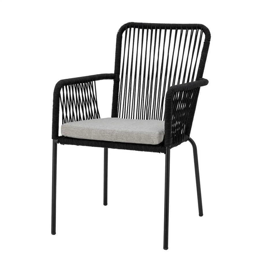Bloomingville Esszimmerstuhl Santino in Schwarz Anthrazit aus Metall und Kunststoff im skandinavischen Design, H: 87 cm, B: 52 cm, T: 65 cm - Bild 1