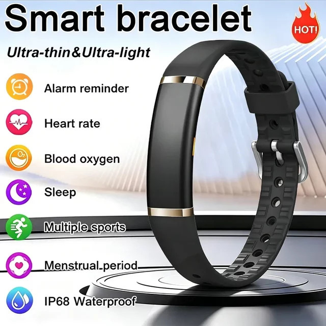 LIGE Fitness Tracker Smartband in Schwarz mit Herzfrequenz- und Schlafüberwachung, wasserdicht, kompatibel mit Android und iOS - Bild 1