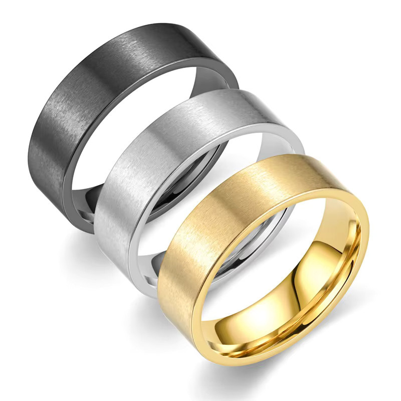 SUNFLOWERZHU Ring Edelstahl, Gold, Schwarz, Unisex - Bild 2