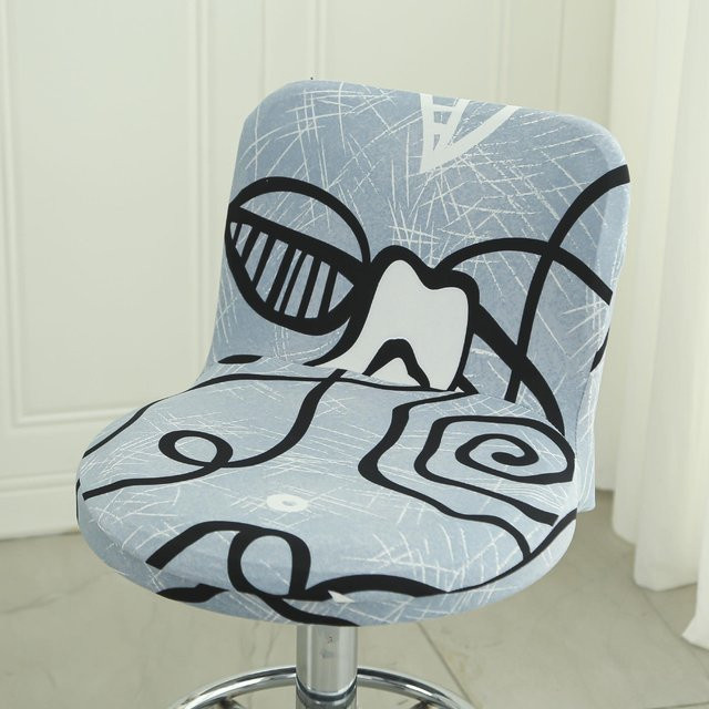 Elastischer Universal-Rundhocker-Stuhlbezug von Yiran Furniture als Staubschutzbezug für Barhocker und Arbeitsstühle, Durchmesser: 35 cm, Breite: 32 cm - Bild 1