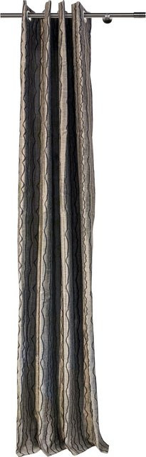 Mydeco Ösenschal Stream in Taupe, halbtransparent, B: 135 cm x H: 300 cm - Bild 1