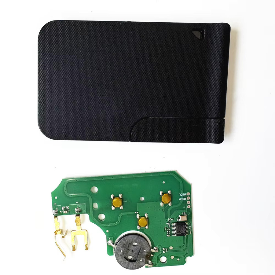 2 Stück Wilongda Fernschlüssel 433 MHz mit PCF7947 Chip für Renault Megane 2 3 Scenic Clio 2003-2008, 3-Tasten Notfall-Grand-Karte, Schwarz - Bild 2