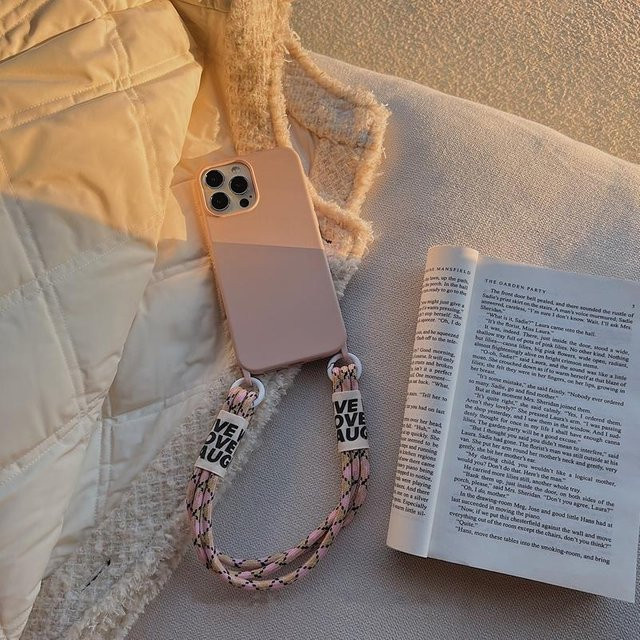 Luxus Silikon Handyhülle mit Lanyard Riemen für Samsung Galaxy S24 S23 S22 S21 A55 A54 A53 A34 5G in Pink - Bild 1