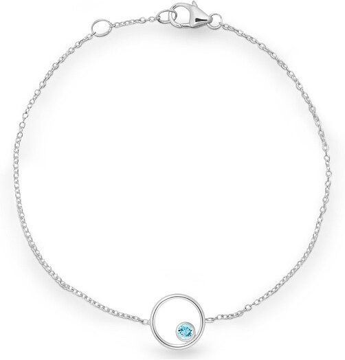 Quinn Halsschmuck, 925 Silber, Blautopas, Zirkonia, Unisex - Bild 1