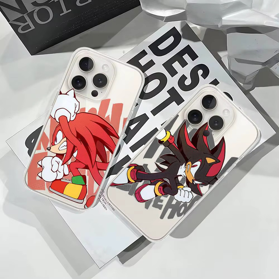 Bilibili Cartoon S-sonic Handyhülle für iPhone 17 16 15 14 13 12 11 Pro Max Plus Transparente Stoßfeste Rückabdeckung - Bild 2