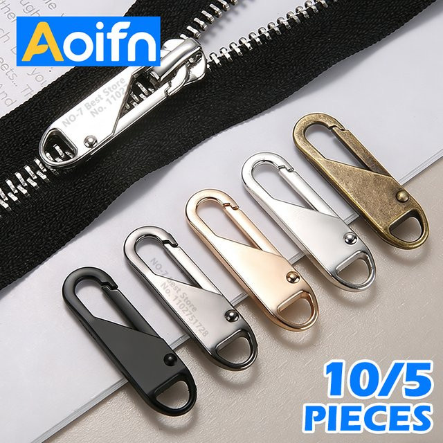 Universal Zipper Pull Ersatz Set Heavy Duty Reißverschluss Reparatur Kit in Schwarz für Rucksack, Gepäck und Kleidung - Bild 1