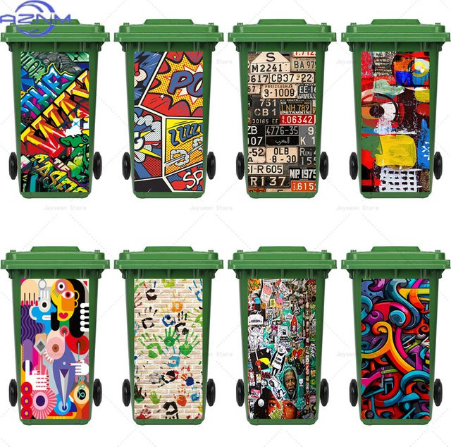 Wasserdichter Kunst-Graffiti-Aufkleber in Multicolour für Mülleimer, Schränke und Tapeten im abstrakten Design - Bild 1