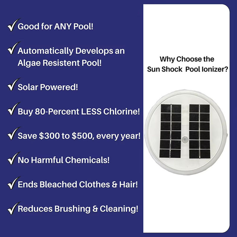 APWIKOGER Solar Kupfer Pool Ionisator Floater zur Poolreinigung mit Auto Switch für bis zu 35000 Gallonen - Bild 4
