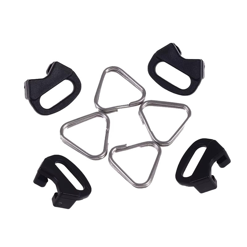 4er-Set Kamera Gürtel Haken mit Dreieck-Split-Ring Ersatz-Schnallen in Schwarz für Fujifilm, Olympus und Pentax - Bild 2
