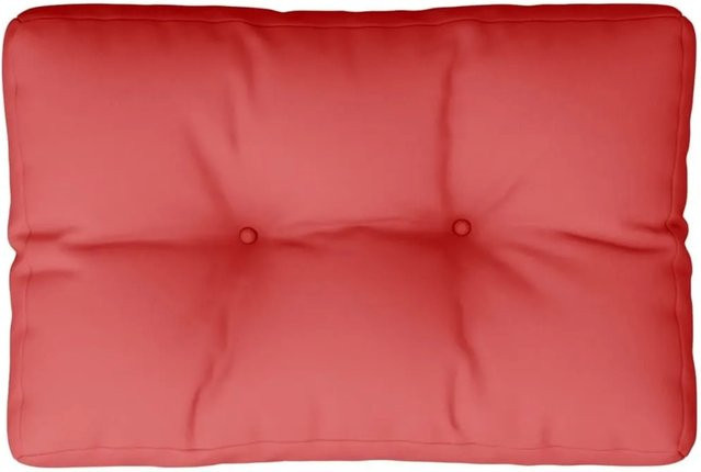 vidaXL Palettenkissen Rot aus Polyester, wasserabweisend und UV-beständig, B/T/H: 60 x 40 x 12 cm - Bild 1