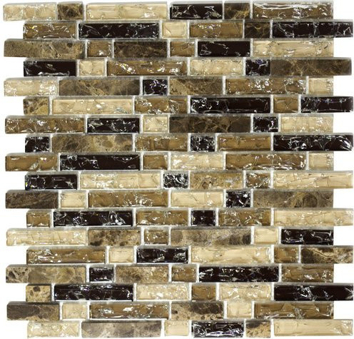 HuH Mosaikfliese Ice Cube Wandbelag braun B/H: 30,5 x 29,8 cm - Bild 1