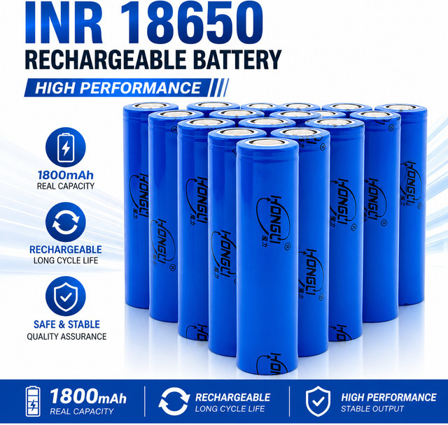 Koonenda Li-Ionen-Akku 18650 3,7 V 1800 mAh in Blau für Elektrowerkzeuge, Taschenlampen und Spielzeug - Bild 1