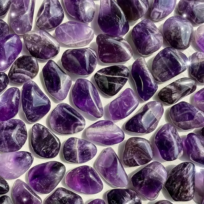 Natürliche Amethyst-Kristalle von sisterstone, lila, getrommelte Edelsteine, 100 g - Bild 4