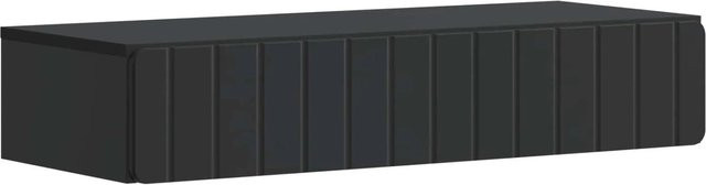 vidaXL Wandmontierter Beistelltisch in Schwarz, modern und rechteckig, B/T/H: 87,5 x 34,5 x 17 cm - Bild 1