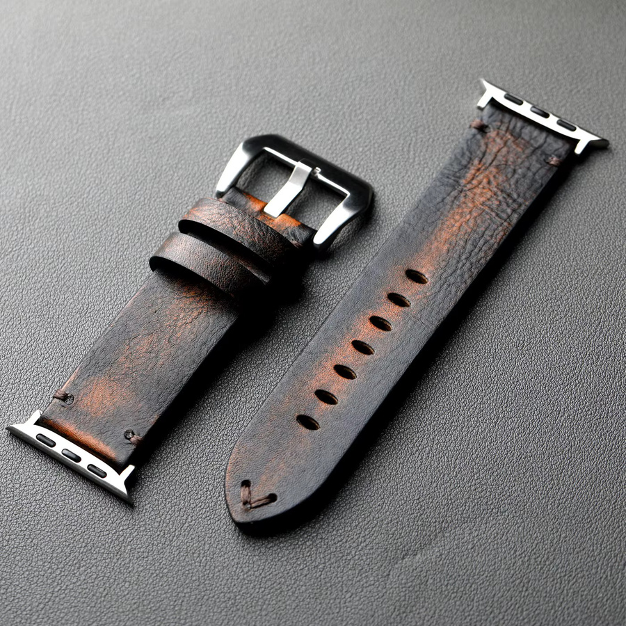 Raystray Uhrenarmband Leder, braun, Herren - Bild 2
