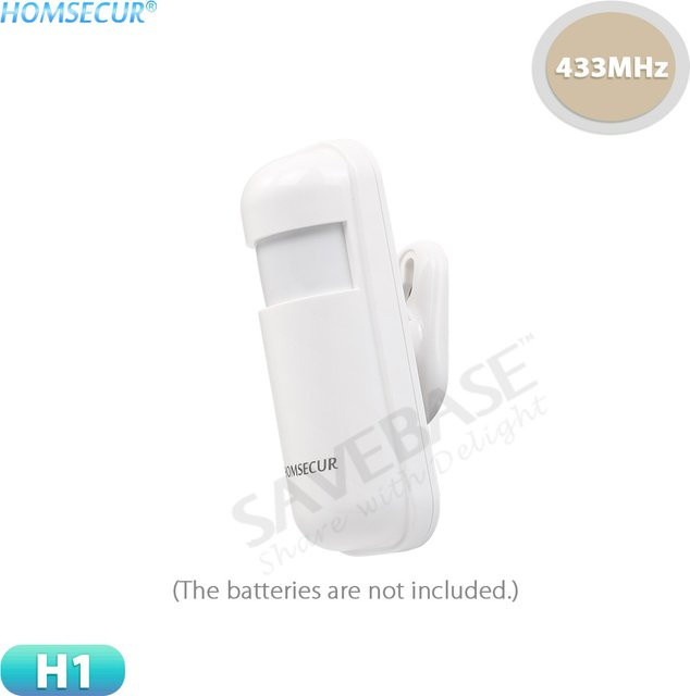 HOMSECUR H1 Wireless 433 MHz PIR-Bewegungssensor Alarmmelder Infrarotsensor für Tuya WiFi Smart Home Einbrecher Schutz in Weiß - Bild 1