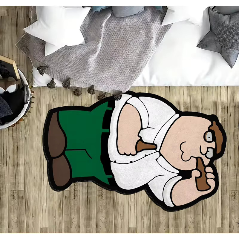 VIKAMA Cartoon-Charakter Teppich mit Kinder-Motiv in Mehrfarbig, geräuschreduzierend, ideal als Fußmatte für Flur oder Badezimmer - Bild 2