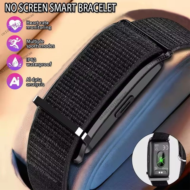 Ola Esporte Smart-Armband ohne Bildschirm, Fitness-Tracker mit Herzfrequenz-Monitor und Schrittzähler in Schwarz - Bild 1
