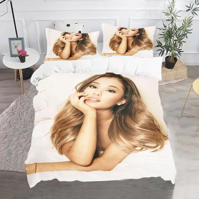 Ariana Grande 3D Bettwäsche-Set mit Digitaldruck, 3-teilig, Mehrfarbig, B/H: 140 x 200 cm - Bild 1