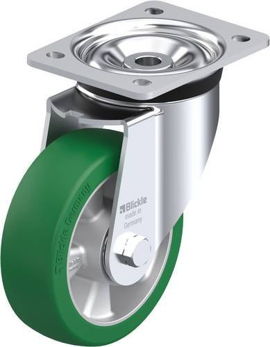 Blickle Lenkrolle LK-ALST 150K in Silber und Grün mit 150 mm Rad-Durchmesser und 500 kg Tragfähigkeit - Bild 1