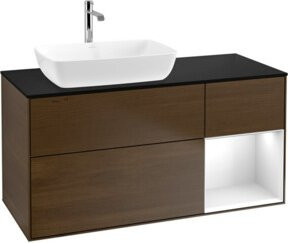 V&B Waschtischunterschrank Finion mit Wandbeleuchtung, Weiß lackiert, Breite: 120 cm, Tiefe: 50,1 cm, Höhe: 50,1 cm - Bild 1