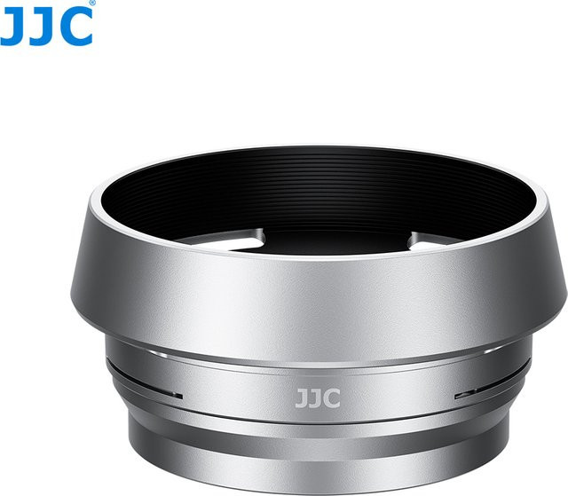 JJC Gegenlichtblende aus Metall mit 37-mm-Filteradapter für Fujifilm X Kameras, Farbe: Silber - Bild 1