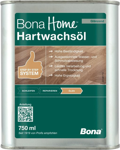 Bona Home Hartwachsöl glänzend mit synthetischem Harz, schnelltrocknend, 0,75 l - Bild 1