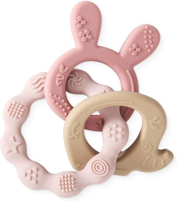 Binchi Outdoor Product Baby Beißring aus Silikon in Tierform, bunt und bpa-frei, für Neugeborene und Kleinkinder ab 0 Jahren - Bild 1