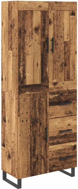vidaXL Highboard Altholz Modern Braun mit Türen und Schubladen B/T/H: 69,5 x 34 x 180 cm - Bild 1