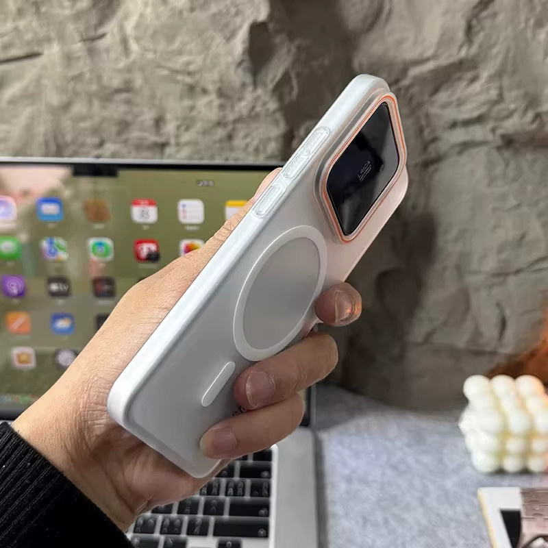 Premium Magnetische Schutzhülle für Xiaomi 17T Pro 15 14 13 Pro Mattiert und Durchscheinend mit Kabellosem Laden in Orange oder Weiß - Bild 3