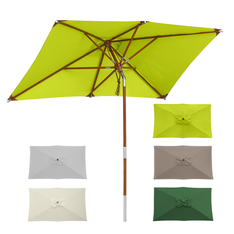 anndora Sonnenschirm rechteckig aus Aluminium und Polyester mit UPF 50+ in Multicolour, B/T: 250 x 150 cm - Bild 1