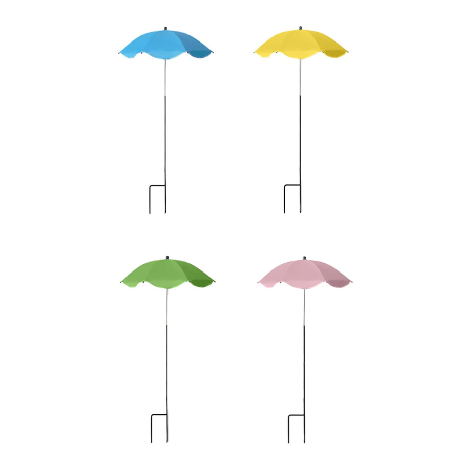 Kesoto Gartenpflanzen-Sonnenschirm Regenschutz für Blumentöpfe und Pflanzenbeete, Pink, B/T/H: 133 x 64 x 0 cm - Bild 2