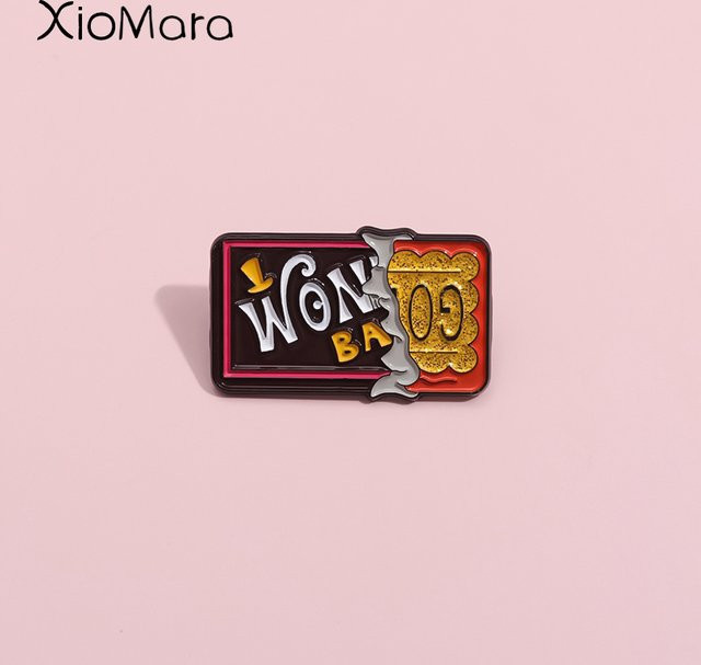 Brosche Goldene Vip Tickets Emaille, Retro, Wonka - Bild 1