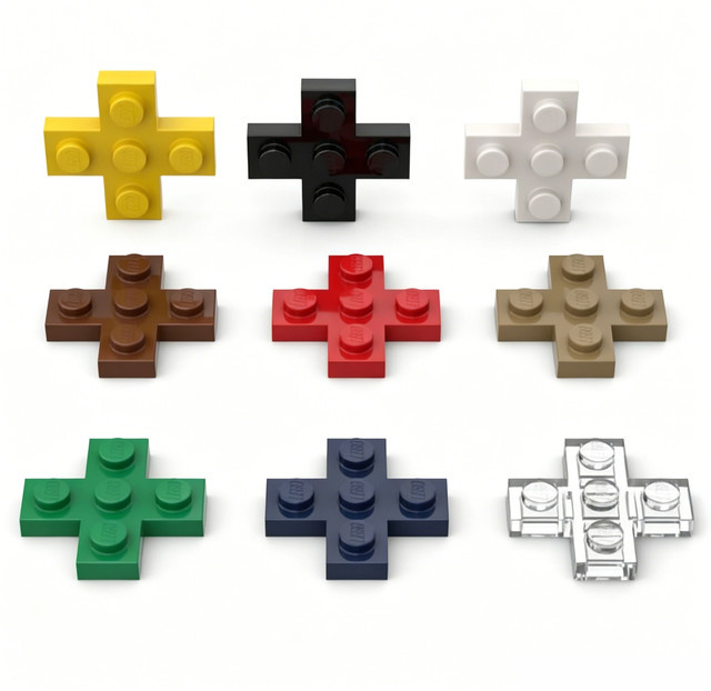 JIAJIALE 15397 Modifizierte 3x3 Kreuz-Bausteine, 10-teiliges Set, Bunt / Mehrfarbig - Bild 1