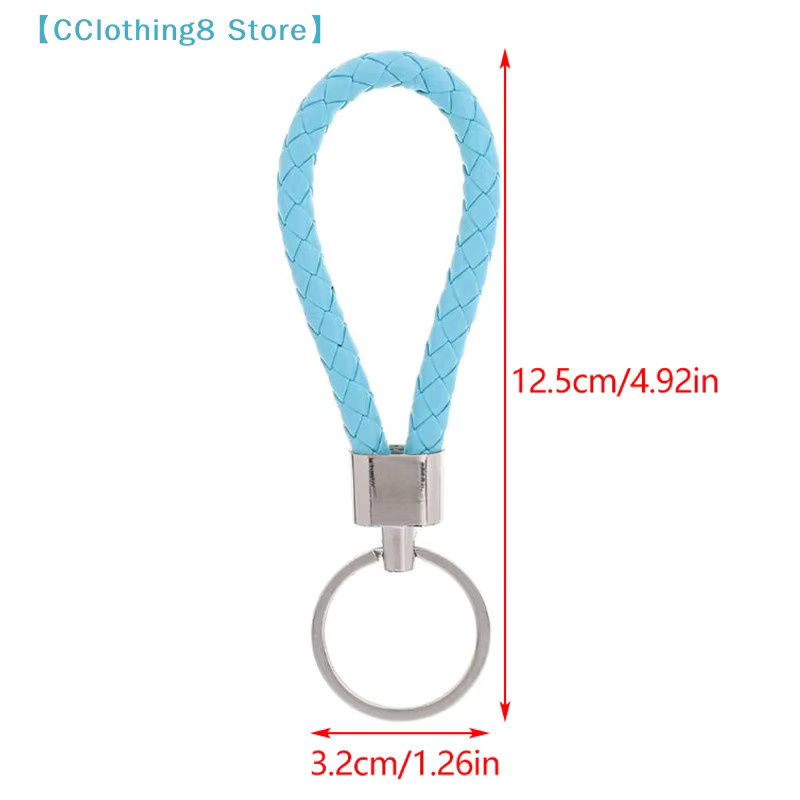 Schlüsselanhänger Leder, geflochten, bunt, Unisex - Bild 3