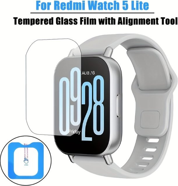 2 Stück Displayschutzfolie aus gehärtetem Glas für Xiaomi Redmi Watch 5 Lite, transparent - Bild 1