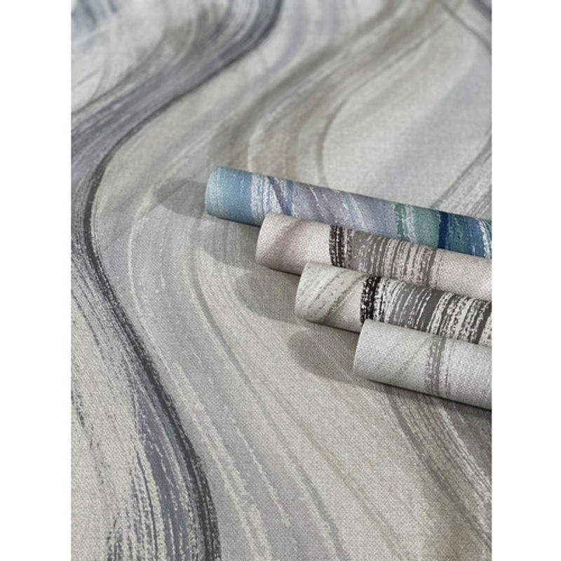 Marburg Vliestapete Shades mit grafischem Wellenmuster in Greige, Blau und Beige - Bild 2