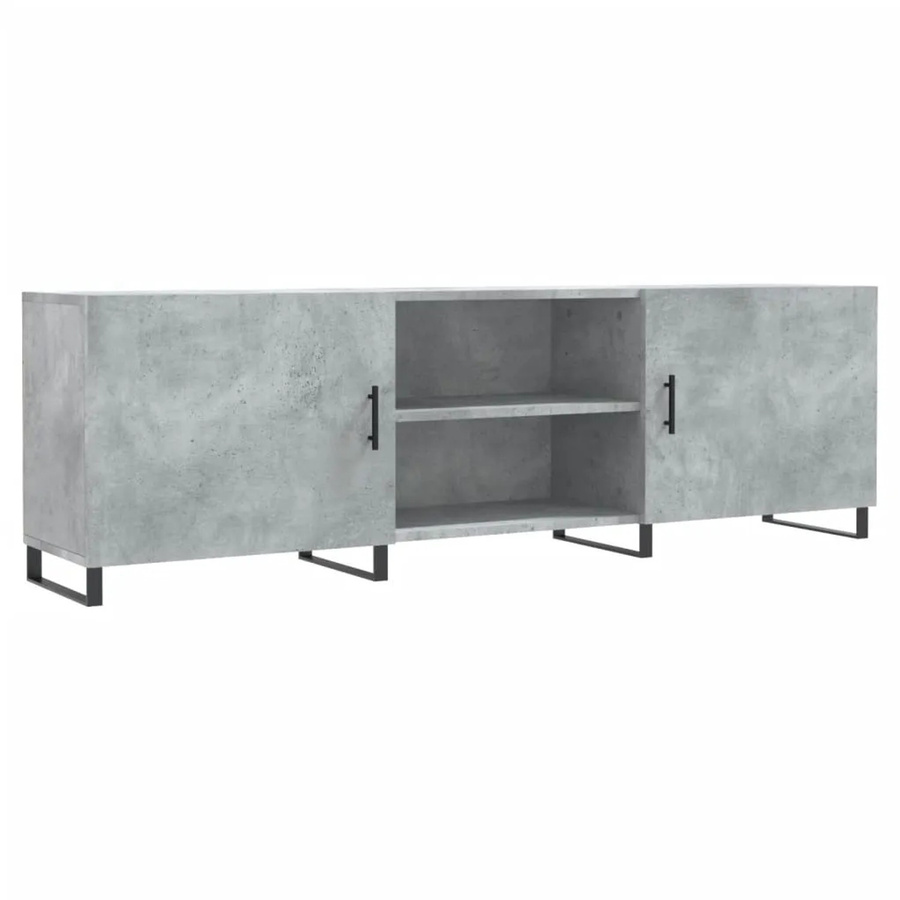 vidaXL TV-Schrank in Betongrau aus Holzwerkstoff und Eisen, B/T/H: 150 x 30 x 50 cm - Bild 2