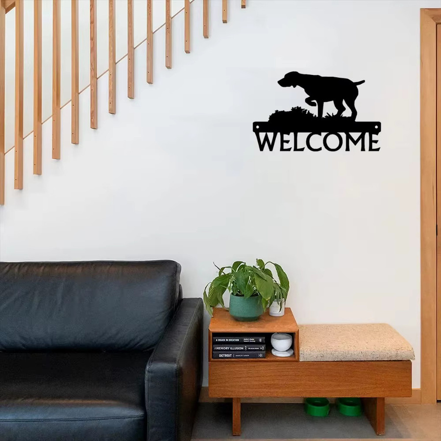 CIFBUY Wanddekoration aus Aluminiummetall mit GSP Motiv Deutscher Kurzhaarhund Dekoschild - Bild 5
