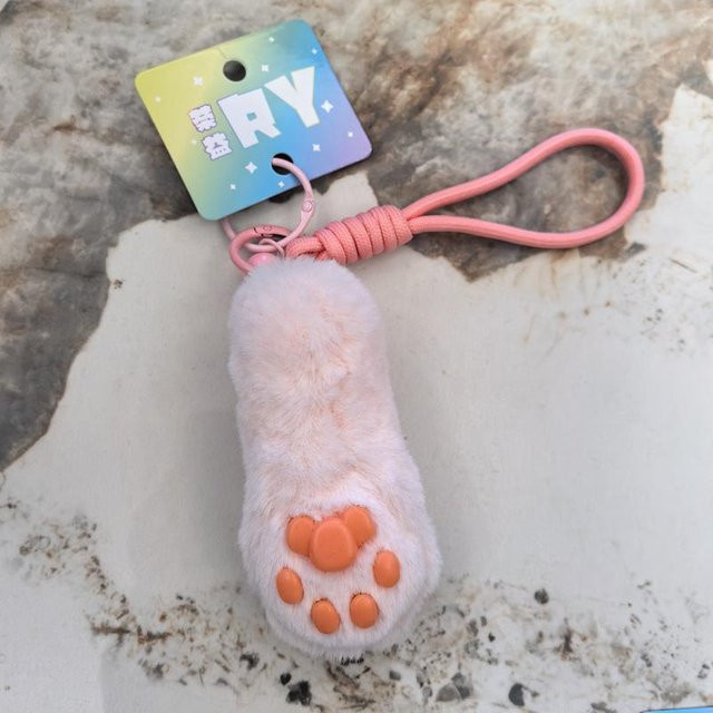 Yiran toy Mini-Cartoon-Katzenpfote Plüschtier, Schlüsselanhänger, 10cm - Bild 1