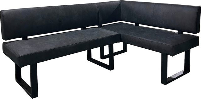 Eckbank VANCOUVER von byLIVING in Anthrazit mit Armlehnen, B/T/H: 182 x 125 x 86 cm - Bild 1